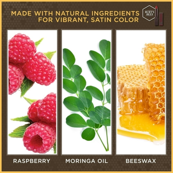 Burt's Bees 100% Natural Moisturizing Satin Lipstick NWT - Picture 3 of 8